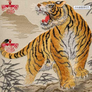 老虎刺绣图